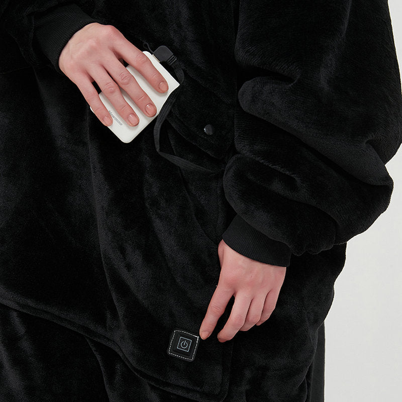 Sudadera manta calefactable USB con 3 niveles de calor