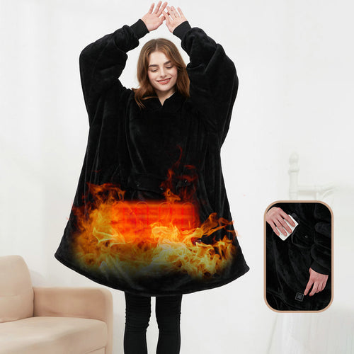 Sudadera manta calefactable USB con 3 niveles de calor