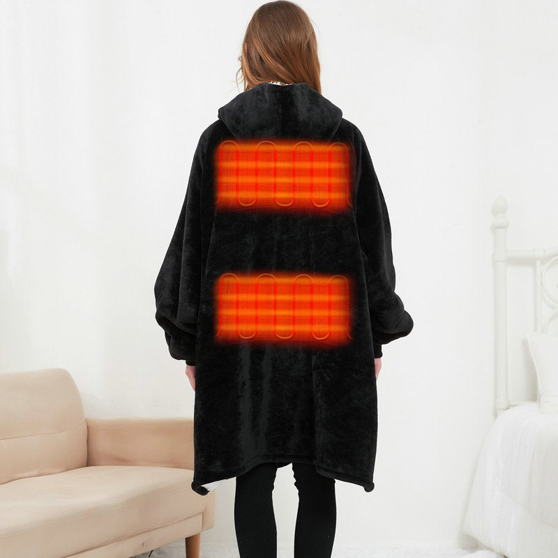 Sudadera manta calefactable USB con 3 niveles de calor