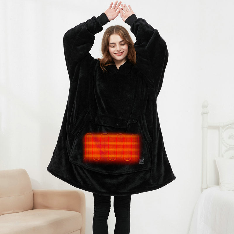 Sudadera manta calefactable USB con 3 niveles de calor