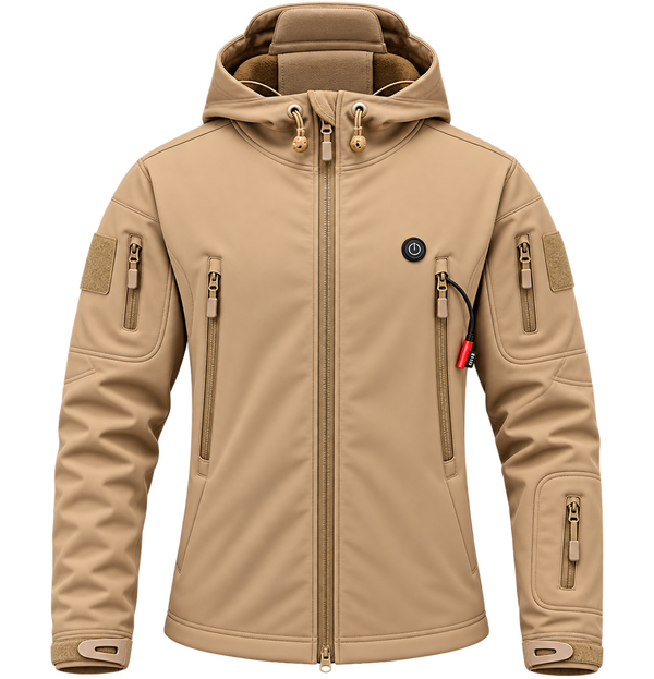 Chaqueta Calefactable con Capucha, 3 Niveles de Calor por USB