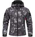 Chaqueta calefactable con capucha en camuflaje gris