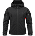 Chaqueta calefactable con capucha en negro
