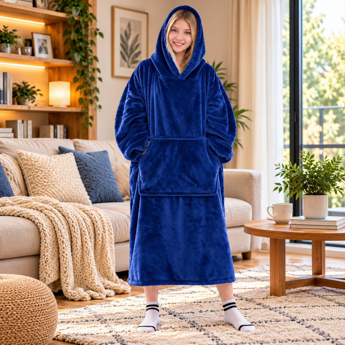 Sudadera Manta Gigante de Franela, Talla Única