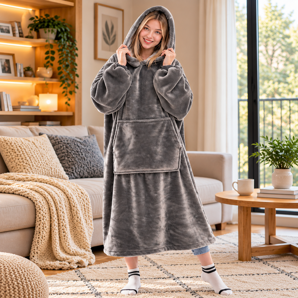 Sudadera Manta Gigante de Franela, Talla Única